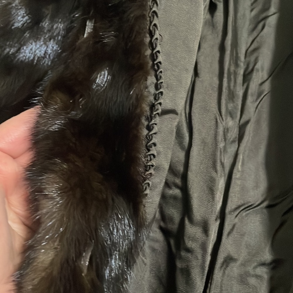 Vintage Saga Mink fur/ Outwear dark brown mink Coat/women size LG-XL (11) - Picture 8 of 17
